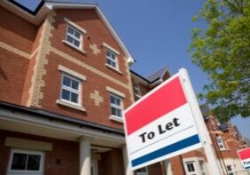 Flats with a To Let sign outside.